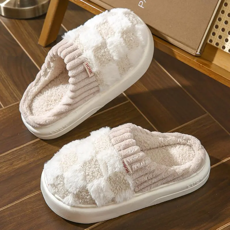 Women's Fluffy Criss Cross Slippers, Plain Open Toe Slides in Soft Plush Cloth with a Non-Slip Sole for Cozy Indoor Home Use, Slipper, Fabric, Slip On, All Seasons, Casual, Cotton