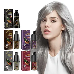 (Buy 1 get 1 free) Sliver Gray Hair Dye Shampoo, 3-in-1Natural Herbal ingredients, Gentle, non-irritating, moisturizing, easy to change color Shampoo
