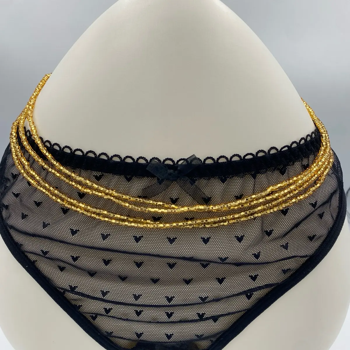 Gold Waist Beads – African Waist Jewelry, Body Jewelry – Tie-On (45”) – Add to Cart, Buy Now – Stylish & Elegant – Price Per Item