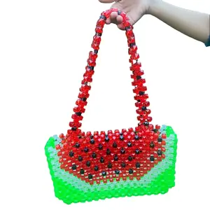 Custom Handmade Watermelon Style Beads Bag Perfect Summer Gift for Festive Season
