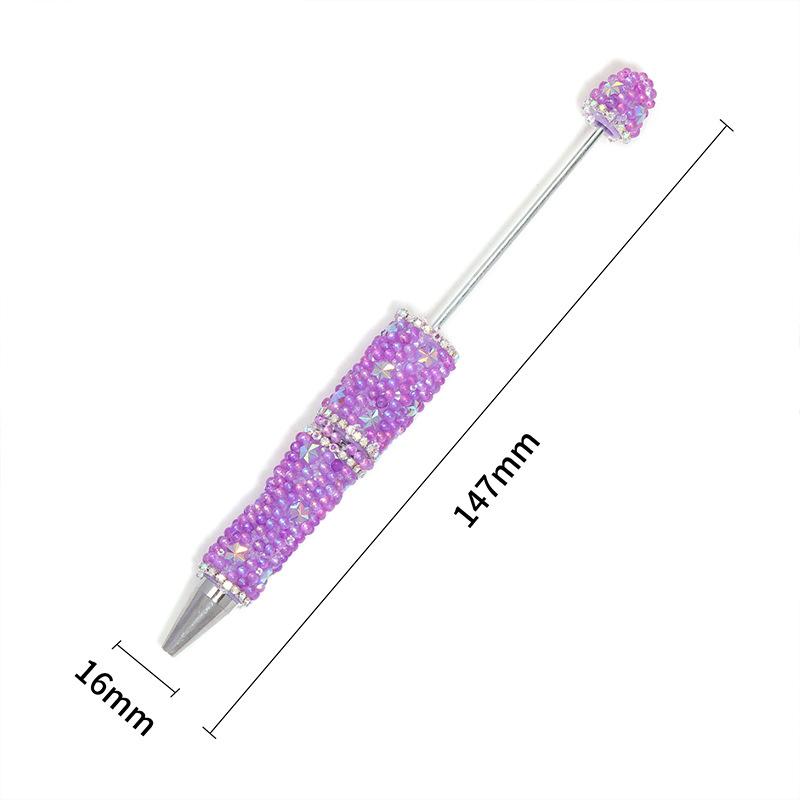 4 PCS Luminous Snowflake Full Rhinestone Glitter Beadable Pen | Handmade Bead DIY Pen, 1.0mm Ballpoint Pen, Cute Bead Journaling Pen & Beadable Item, Bling Rhinestone Chain Love Bead Pen, Tween Girl Gift, Sparkly Craft Stationery Beauty Must-Have Gift