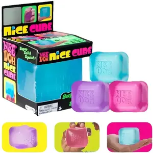 NeeDoh Nice Cube - Satisfying Cube Squeeze Toy - Soft Squeeze Toy in Assorted Colors - Fun for Ages 3 and Up Soft Squishy Sensory Cuddle Box