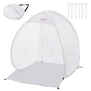 VEVOR Spray Paint Shelter, 60x 60x 70 in Pop-Up Portable Spray Paint Tent with Built-In Floor, Exhaust Window and Storage Bag, Foldable Paint Booth for Furniture, DIY Hobby Tool Painting Station