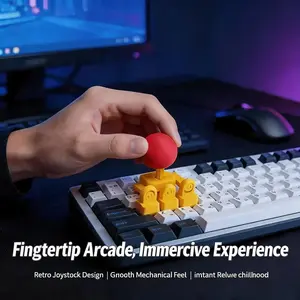 1pc 3D Printed Keyboard Joystick Keycap - Retro Arcade Stick Mod for Mechanical Keyboards, 4-Key Linkage WASD Controller Attachment, Gaming Accessory