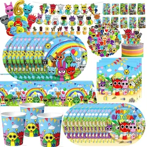 New Sprunki Birthday Party Decoration Balloons Set Kids Boys Favors Birthday Party Supplies IncredibES Tableware for Baby Shower