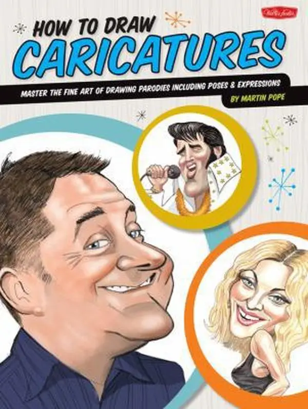USED Book - How to Draw Caricatures: Master Parody Drawing with Celebrity Examples, Exaggerating Proportions, Facial Characteristics, Practical Advice (Paperback) by Martin Pope - English, 1.34 lbs