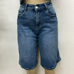 Denim Blue Shorts - Classic Fit, Mid-Waist, Regular Length, Comfortable & Durable, Perfect for Casual Wear