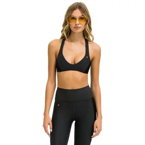 COLOR BLOCK BRALETTE  SPORTS BRA - TITANIUM
