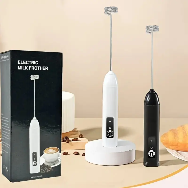 Cordless Handheld Battery-Operated Milk Frother - Compact Mini Size Portable Easy-to-Carry Drink Mixer for Cappuccino, Latte - Ideal Birthday Gift for Coffee Lovers
