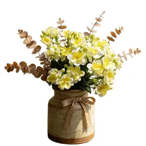 1pcs Elegant Artificial Jasmine Bouquet, Versatile Realistic Faux Flowers for Indoor Home Decoration, Wedding Bouquets, Party Props, Festival and Holiday Decor, Long-Lasting Shape and No Fading