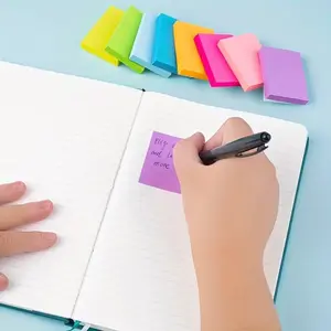 24pcs Neon Colored Sticky Notes, 3.8 X 5.1 Cm, 8-Color Adhesive Post-Its, Colored Sticky Paper, Office, Home, School, Meeting, 100 Sheets