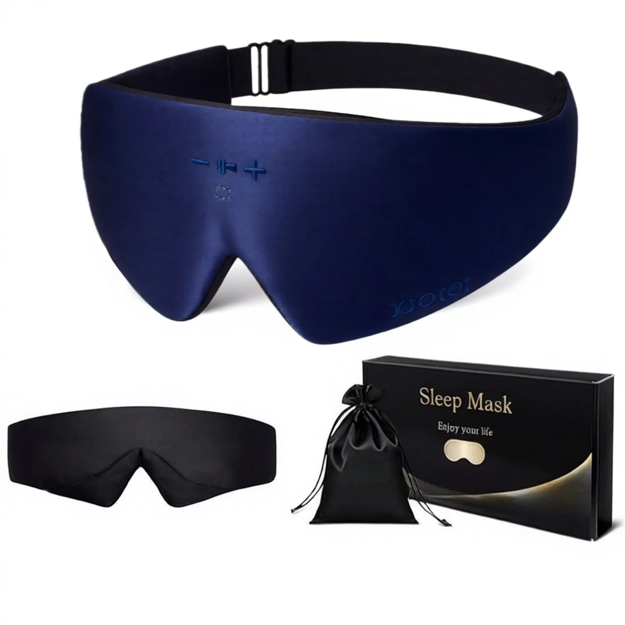 Sleep Headphones Bluetooth Eye Mask, 99% Blackout Sleeping Eye Cover with Wireless Audio, HD Speakers and 13 Hours Playtime