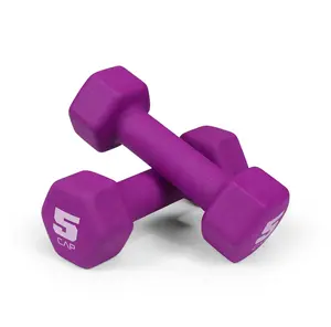 CAP Barbell, 5lb Magenta Neoprene Dumbbell, Pair
