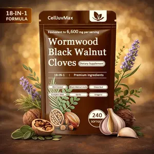 Wormwood & Black Walnut Complex Capsules – Supports Metabolism, Energy & Digestive Balance With Cloves & Garlic  240 Capsules