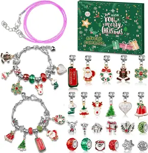 Advent Calendar 2025 Girls, Jewelry Making Kit Charm Bracelet Advent Calendar for Kids Countdown to Christmas, DIY Christmas Arts and Crafts for Girls Age 4-12, Teenagers, Teens Girl, Adults, Women