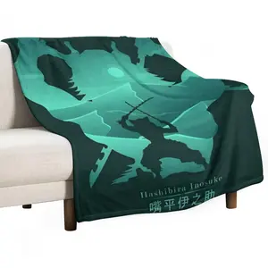 Demon Slayer Inosuke Thermal Throw Blanket Warm Lightweight Patterned Flannel Blanket Room Decor,Bedding Room for Christmas Birthdas