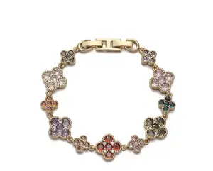 Four Leaf Clover Bracelet, Bestselling Color Zircon, Fashion Design, Luxury Jewelry Gift