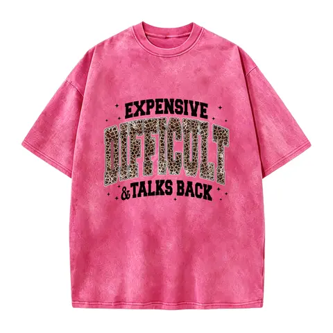Expensive Difficult & Talks Back Leopard Print Shirt, Expensive And Difficult Shirt, Funny Mom T-shirt, Gift From Husband