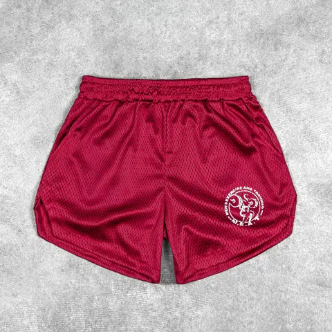 LIFTING SHORTS – MESH / RED