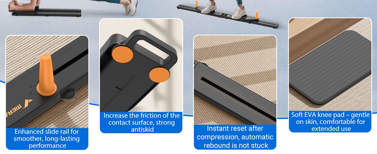 Merach Multi-functional Adjustable Ab Exercise Board, Split Ab Slide Roller Board, Home Pilates Reformer with Knee Mat for Home Gym Core & Ab Strength Training, Abdominal Crunch Machine, TikTokShopBlackFriday SpringStatements