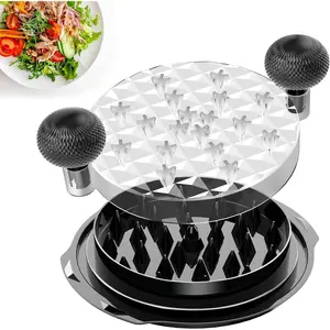 Chicken Shredder Tool Twist, Meat Shredder with Brush, Large Visible Chicken Breast ,  Anti-Slip Strip,  Handle,  (Black)