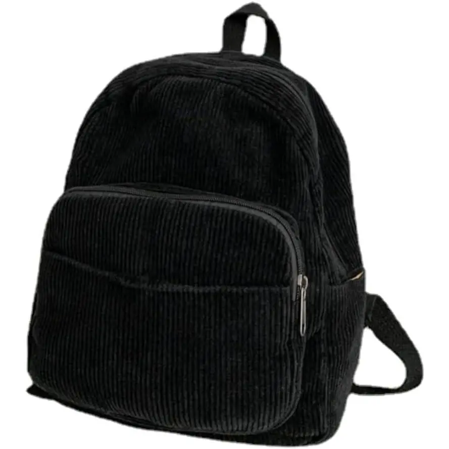 Small Backpack for Women - Cute Mini Aesthetic  Corduroy Bookbag