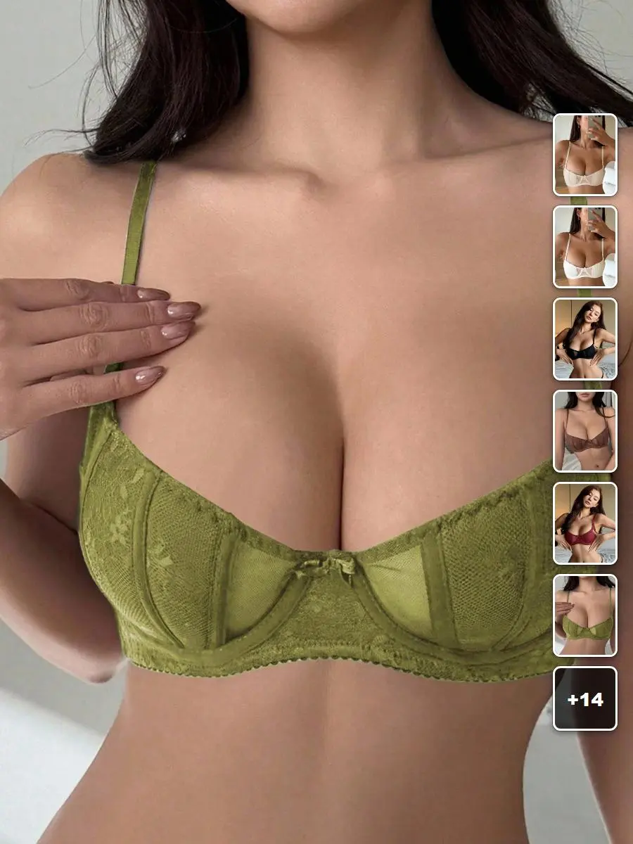 MEAUS Lace Mesh Bralette Adjustable Straps Removable Pads Sexy Intimate Date Night
