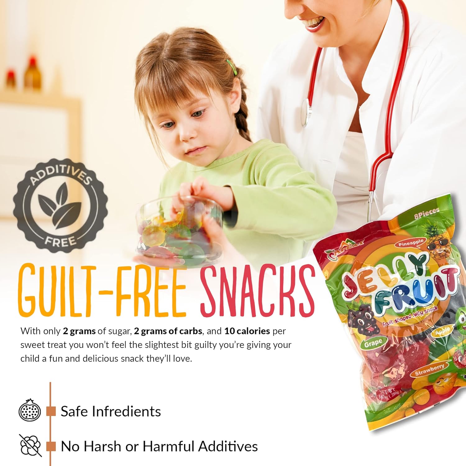 Jelly Fruit, Tiktok Candy Trend Items, Tik Tok Hit or Miss Challenge, Assorted Fruit Shaped Jelly, Strawberry, Mango, Apple, Pineapple, Grape. 9.87oz.