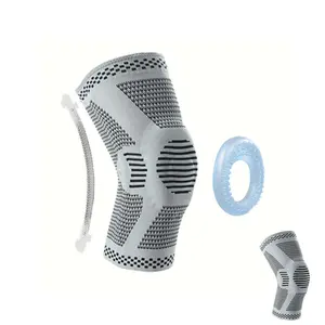 Sports Knee Brace, Breathable Knee Protective Gear with Patella Gel Pad & Side Stabilizers, Suitable for Fitness Basketball Football Cycling Running, Knee Compression Sleeve