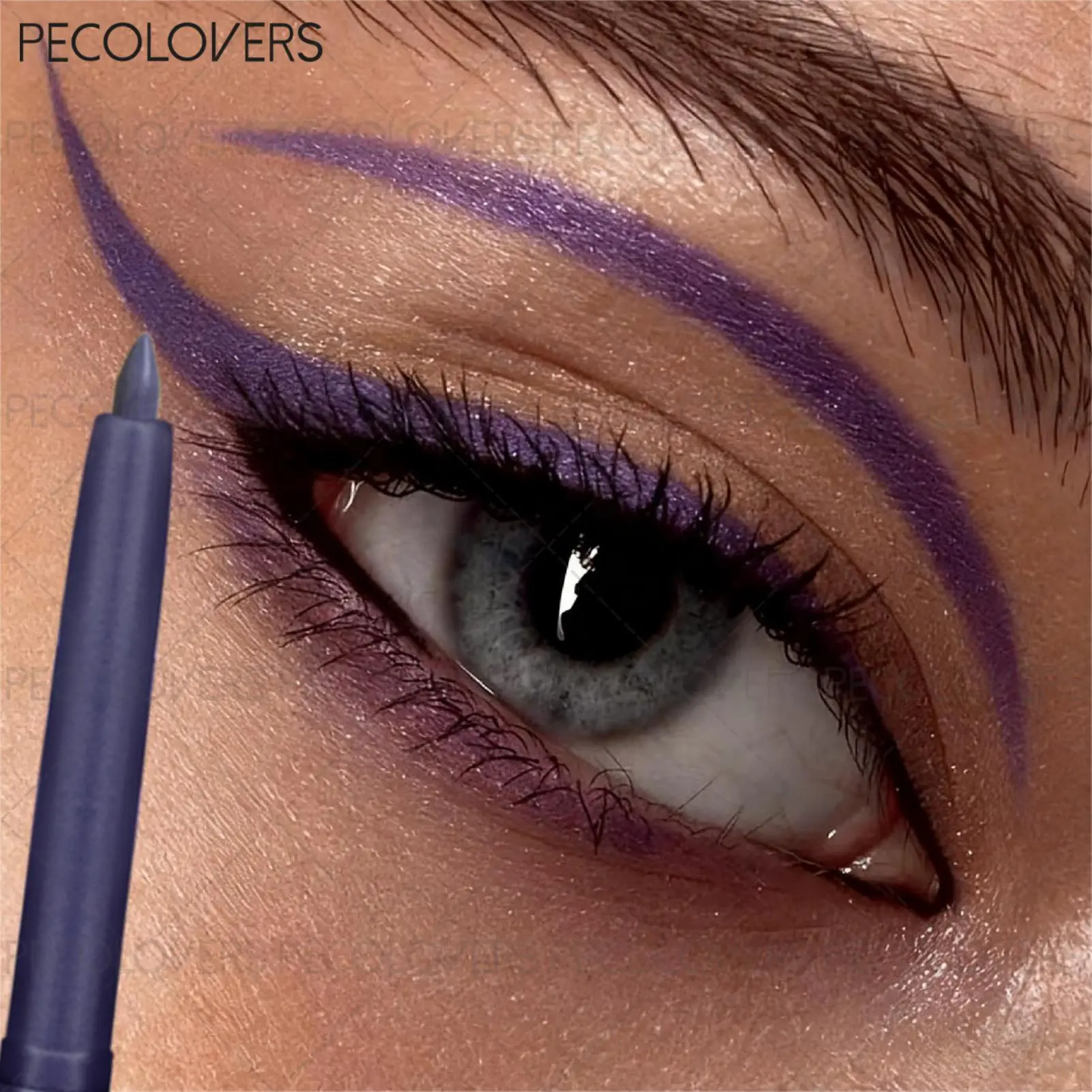 1PC Purple Gel Eyeliner, Waterproof, Long-Lasting, Easy Application, Eye Makeup Highlighter, Matte Effect, Eye Shadow Enhancer