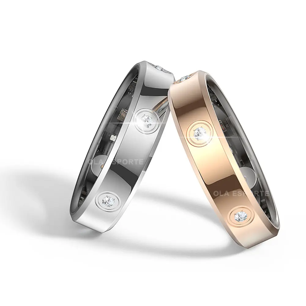 Smart Health Tracker Ring for Men & Women, Wearable Mobile Device with 5ATM Waterproof, Heart Rate & Blood Oxygen Monitoring, Sleep Tracking, Multi-Sport Mode, Android iOS Compatibility, Remote Music Control, Gold Box Eligible, Fitness Tracker Ring