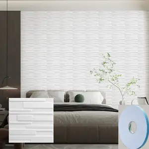 20/30pcs 3D Wall Panel PVC Material, 3D Wall Decoration Diamond Panel, Used For Indoor Wall Decoration, 11. 8 X 11. 8 Inch, 3D Texture Wall Panel, Including Tape