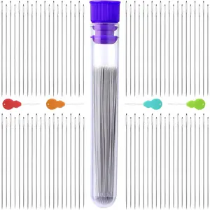 200 count Straight Beading , Size 10/11 (0.017in/0.02in) Beading  for Seed Beads with  Threaders, Embroidery Bead  for  Making