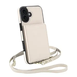 Fashionable Creative Card Holder Phone Case with Lanyard for iPhone 7 8 Se2 X XS Max XR 11 12 13 14 15 16e 17 Pro Max Plus Air Mini