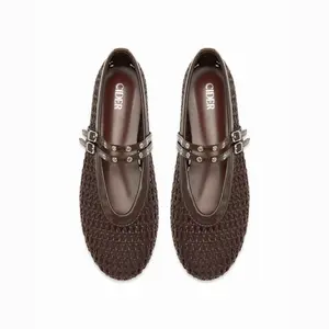 Cider WOVEN DOUBLE STRAP FLATS