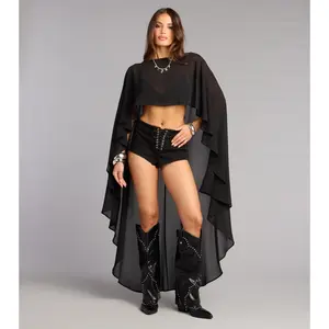 Not Subtle Chiffon Cape