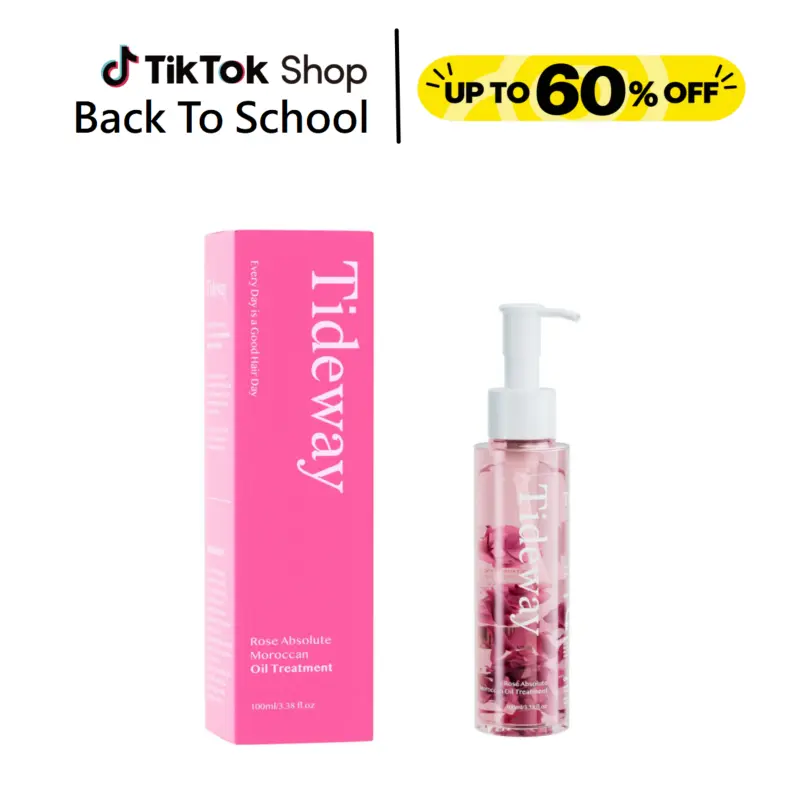 【New Arrival Deal】Tideway Beauty Rose Absolute Moroccan Oil Treatment - Nourishing Rose Petal Infusion for Soft, Shiny, and Resilient Hair with 6 Plant Oils, 48-Hour Fragrance, and Heat & UV Protection - 3.38 oz #SummerFinds tiktokshopbacktoschool