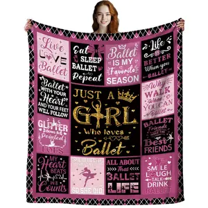 Dance Blanket Ballet gifts for girls Women  Throw Blanket Ballet Dance Stuff Best gifts for Teens Dancers  50×40