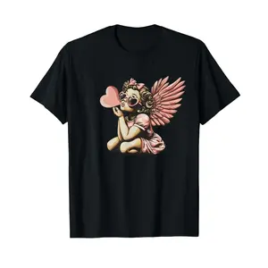 Retro Cupid Valentine Day Cute Vintage Cupid Blowing Bubble T-Shirt
