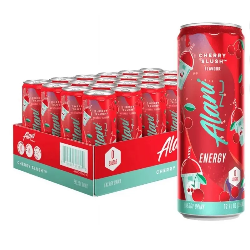 Alani Nu Energy Drink - Cherry Slush - 12oz Cans (12 Pack)