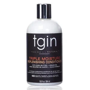 Tgin Triple Moisture Replenish Hydrating Conditioner, 13 oz Haircare Product with Shea, Argan Oil, and Moisturizer Benefits