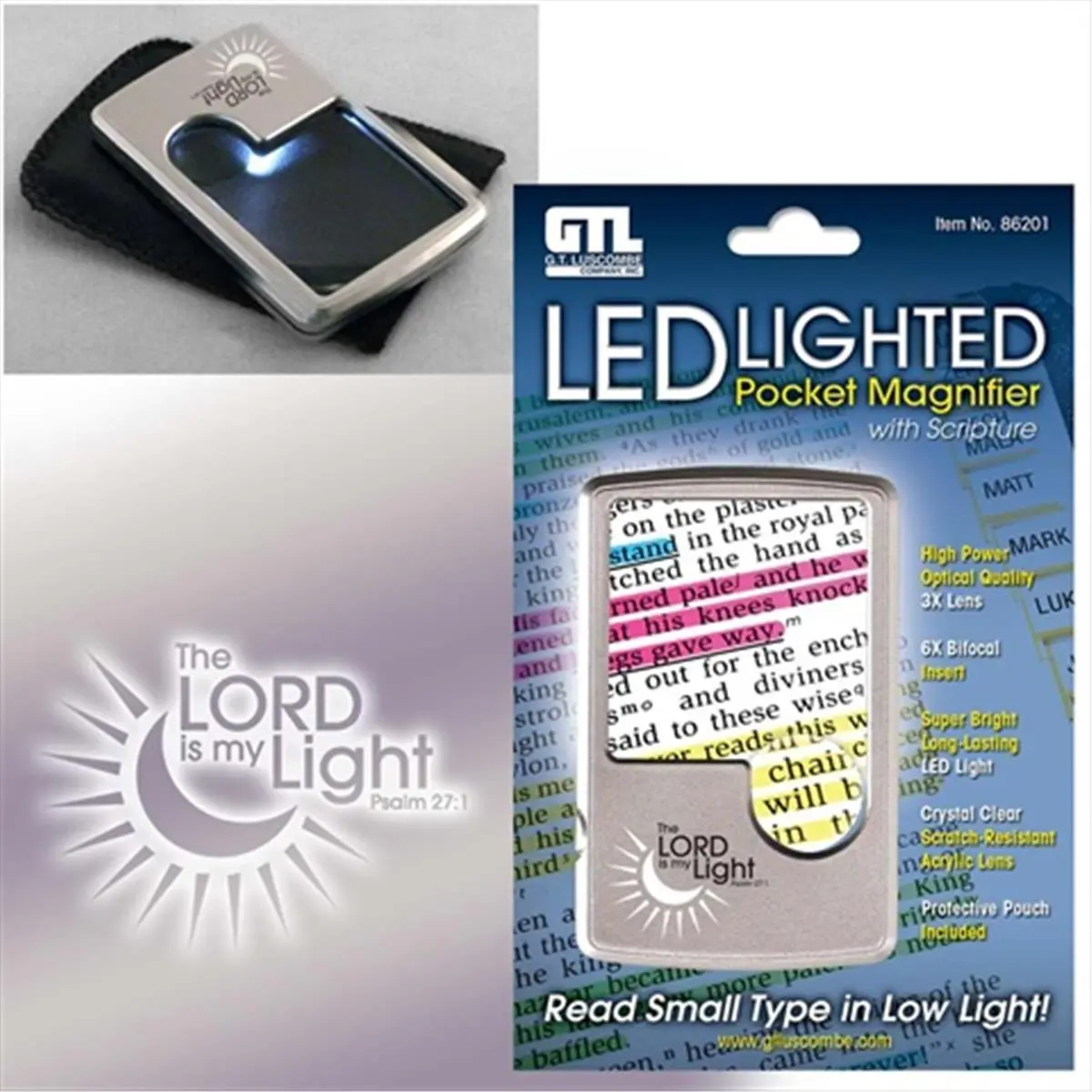 212 MAIN Acrylic Lens Super Bright LED Lighted Pocket Magnifier