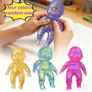 Four Colors Random One！Super Ugly Doll Stress Relief Toy, Unique Shape, Malt Filled Sensory Toy, Ideal Gift for Ages 12+, Perfect for Valentine's Day, Christmas, Easter