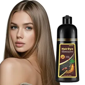 500ML 3-in-1 Light Brown Hair Dye Shampoo – Instant Gray Coverage with Herbal Ingredients Haircare natural