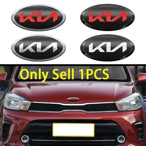 1PC Car Front Grille Emblem Rear Trunk Hood Lid Badge Decoration Sticker Styling Accessory For KIA Sportage Ceed Seltos Sorento Rio Borrego Carnival Forte K3 K4 K5 K7 K9