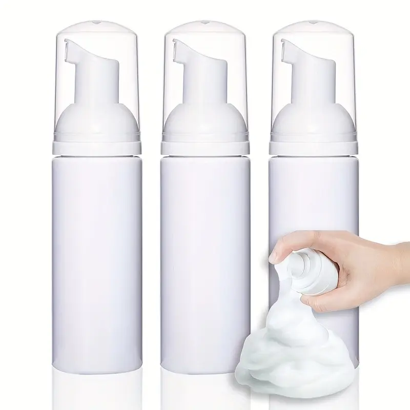 Portable Foam Dispenser Bottle, 1/3 Counts Clear Foam Pump Bottle, Travel Foam Dispenser Bottle, Makeup Tool for Travel, Outing, Daily Use, Cosmetic