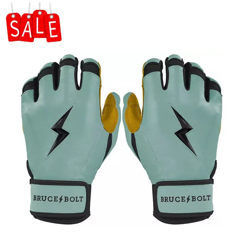 Men's Bear Series Short Cuff Batting Gloves-Liberty Green, durable grip lightweight breathable material enhanced control comfortable fit for baseball softball training games