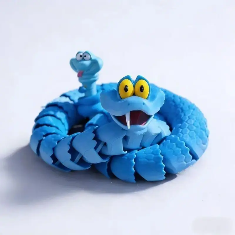 3D Printed Gary Snake Full Body Jointed Action Figure, Judy Nick Cartoon Collectible Toy, Perfect Gift for Christmas