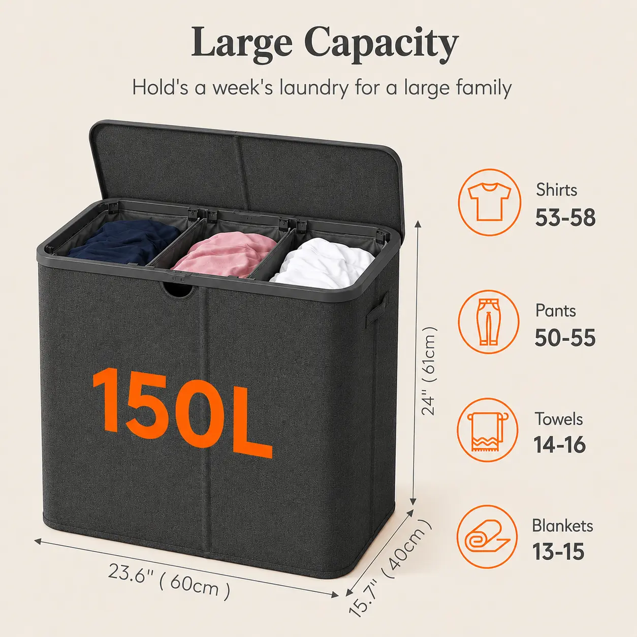 150L Dark Gray