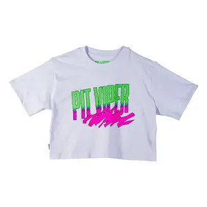 White Artificial Crop Tee